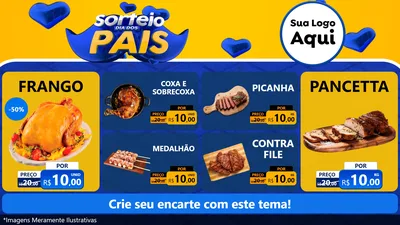 Modelo de TV para TV Horizontal com o tema Sorteio Dia dos Pais para Assados