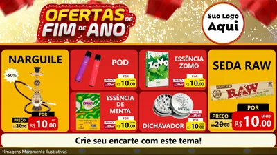 Modelo de TV para TV Horizontal com o tema Ofertas de Fim de Ano para Tabacaria