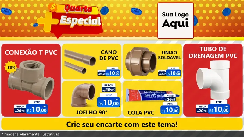 Modelo de TV para TV Horizontal com o tema Quarta Mais Especial para Tubos e conexões