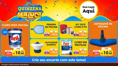 Modelo de TV para TV Horizontal com o tema Quinzena Maluca para Produtos para Piscina