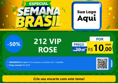 Modelo de Cartaz para Cartaz A4 Horizontal com o tema Especial Semana do Brasil para Perfumes