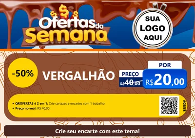 Modelo de Cartaz para Cartaz A4 Horizontal com o tema Ofertas da Semana - Páscoa para Ferragens