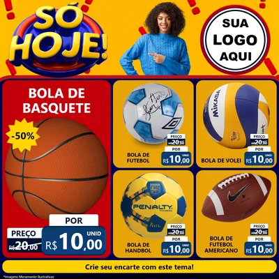 Modelo de Rede Social para Feed Facebook com o tema Só Hoje! para Artigos Esportivos