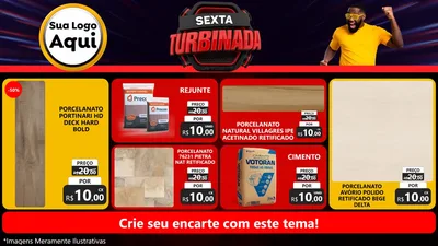 Modelo de TV para TV Horizontal com o tema Sexta Turbinada para Pisos e revestimentos