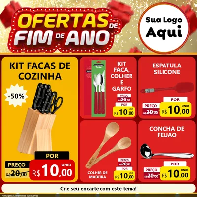 Modelo de Rede Social para Feed Facebook com o tema Ofertas de Fim de Ano para Utilidades Domésticas