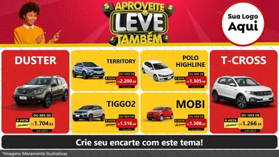 Modelo de TV para TV Horizontal com o tema Aproveite e Leve Também para Concessionaria de Carros