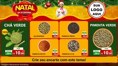 Modelo de TV para TV Horizontal com o tema Natal da Economia para Produtos Naturais
