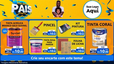 Modelo de TV para TV Horizontal com o tema Dia dos Pais para Tintas e Ferramentas