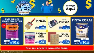 Modelo de TV para TV Horizontal com o tema Operação Fecha Mês Setembro para Tintas e Ferramentas