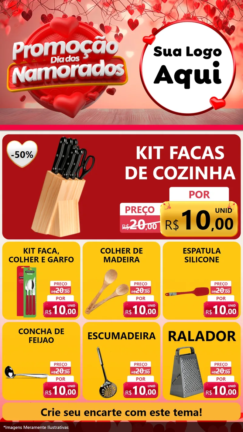 Modelo de Rede Social para Stories com o tema Promoção Dia dos Namorados para Utilidades Domésticas