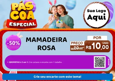 Modelo de Cartaz para Cartaz A4 Horizontal com o tema Páscoa Especial para Bebês