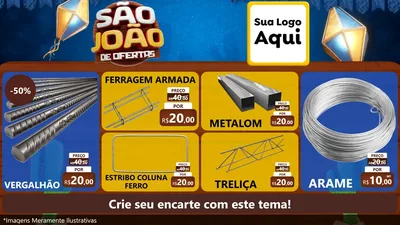 Modelo de TV para TV Horizontal com o tema São João Ofertas Imbatíveis! - Junina para Ferragens