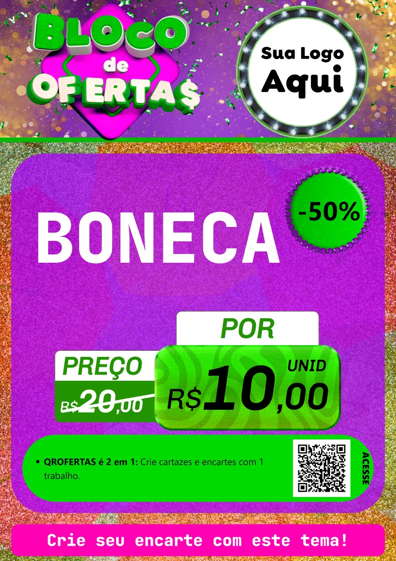 Modelo de Cartaz para Cartaz A4 Vertical com o tema Bloco de Ofertas para Brinquedos