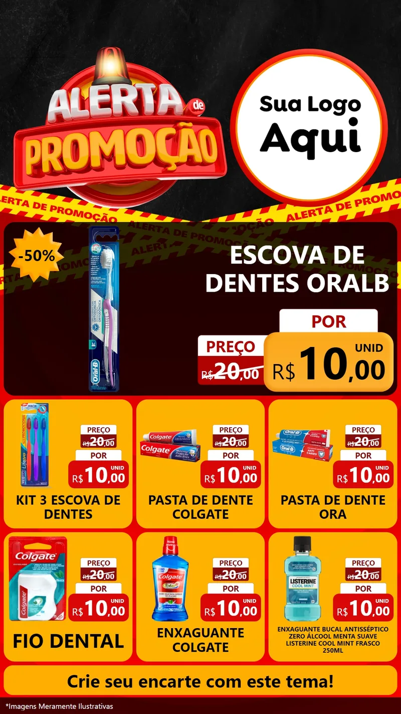Modelo de Rede Social para Stories com o tema Alerta de Promoção para Higiene Pessoal