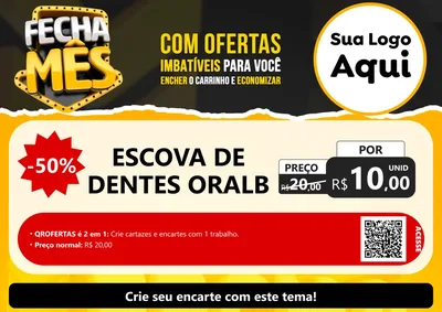 Modelo de Cartaz para Cartaz A4 Horizontal com o tema Fecha Mês para Higiene Pessoal
