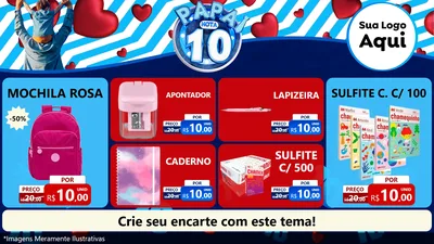 Modelo de TV para TV Horizontal com o tema Papai Nota 10 para Papelaria