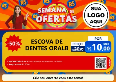 Modelo de Cartaz para Cartaz A4 Horizontal com o tema Semana de Ofertas para Higiene Pessoal