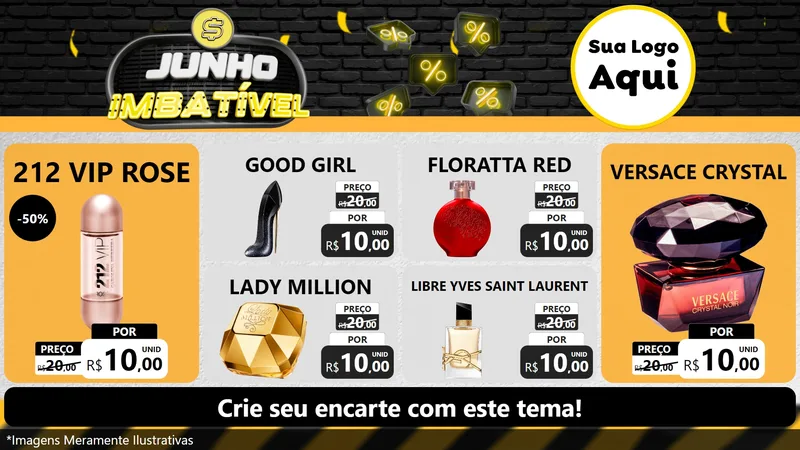 Modelo de TV para TV Horizontal com o tema Junho Imbatível para Perfumes
