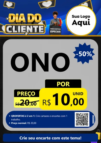 Modelo de Cartaz para Cartaz A4 Vertical com o tema Dia Do Cliente para Óticas