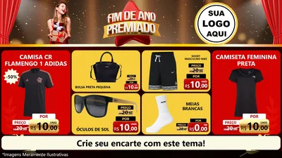 Modelo de TV para TV Horizontal com o tema Fim de Ano Premiado para Roupas e acessórios