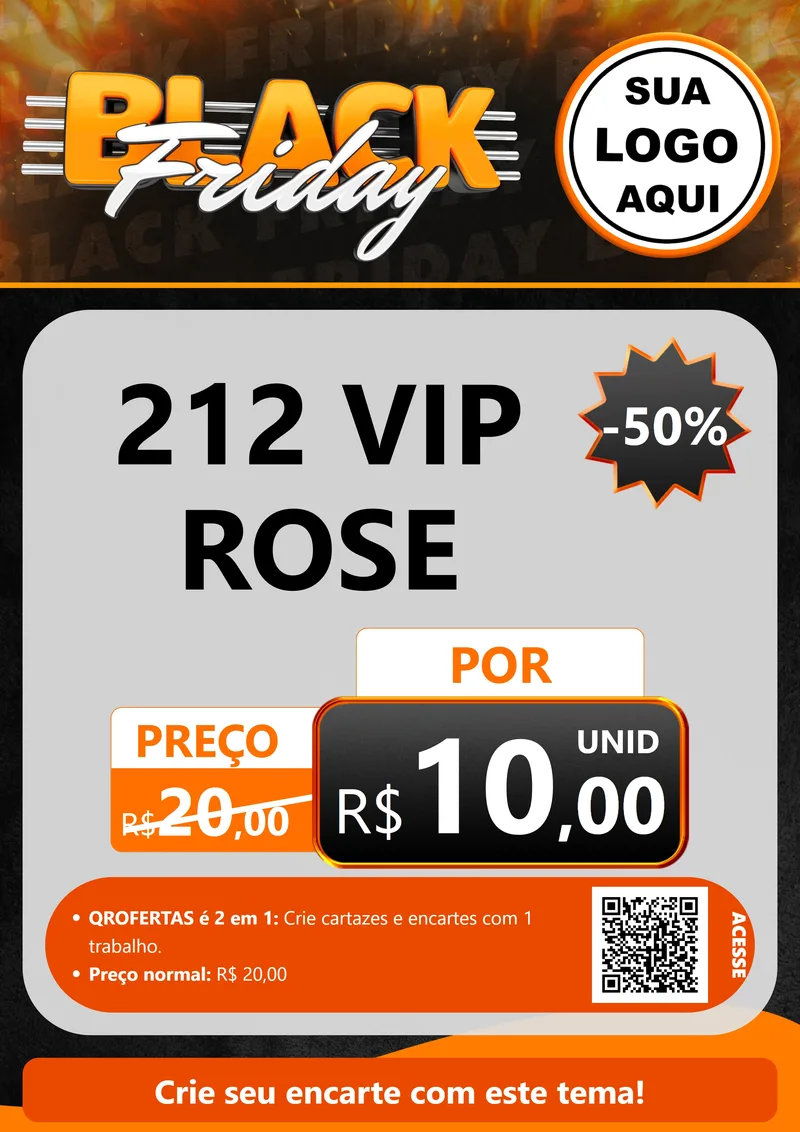 Modelo de Cartaz para Cartaz A4 Vertical com o tema Black Friday para Perfumes