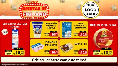 Modelo de TV para TV Horizontal com o tema Ofertas de Fim de Ano para Frios e Laticínios