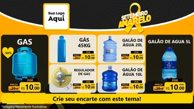 Modelo de TV para TV Horizontal com o tema Setembro Amarelo para Água e gás