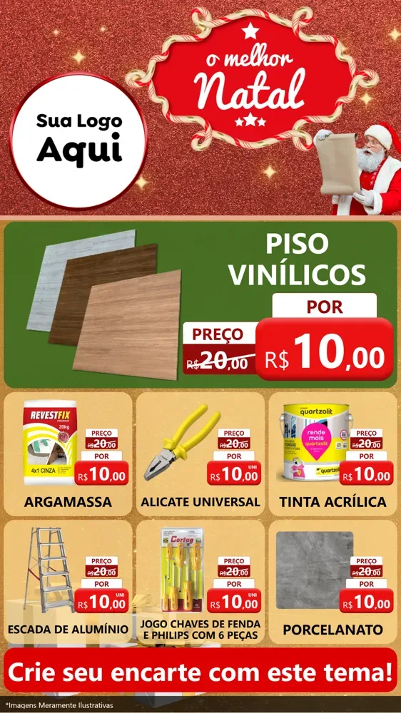 Modelo de Rede Social para Stories com o tema O Melhor Natal para Material para Construção