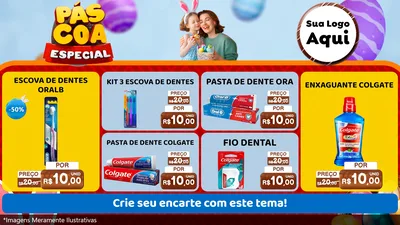 Modelo de TV para TV Horizontal com o tema Páscoa Especial para Higiene Pessoal