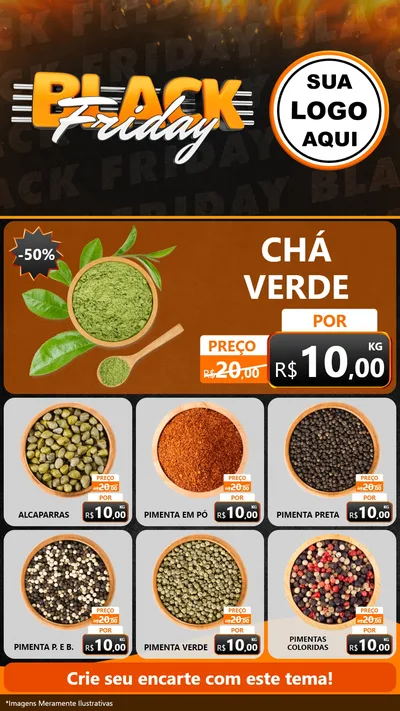 Modelo de Rede Social para Stories com o tema Black Friday para Produtos Naturais
