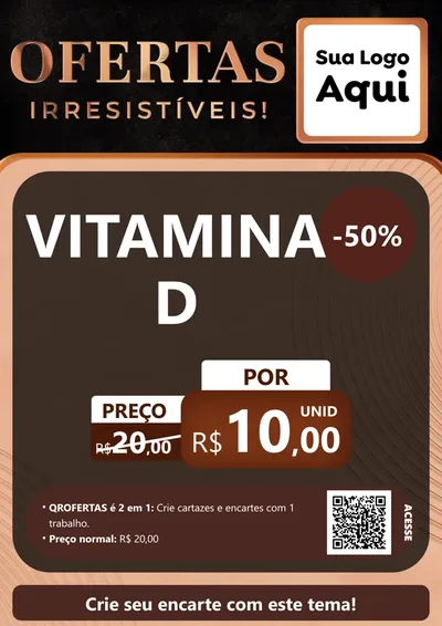 Modelo de Cartaz para Cartaz A4 Vertical com o tema Ofertas Irresistíveis! para Farmácia