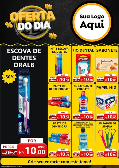 Modelo de Encarte para Encarte A4 Vertical com o tema Oferta Do Dia para Higiene Pessoal