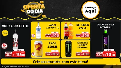 Modelo de TV para TV Horizontal com o tema Oferta Do Dia para Distribuidora de bebidas