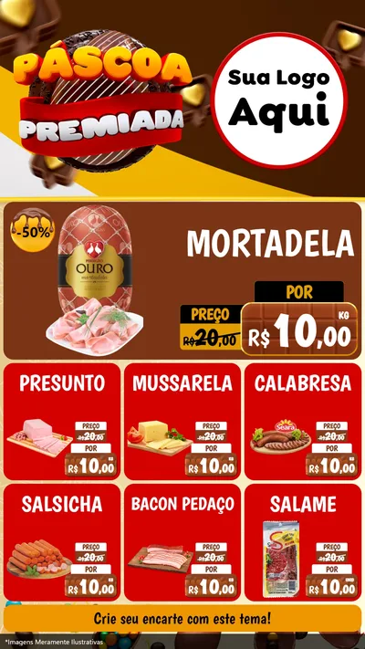 Modelo de Rede Social para Stories com o tema Páscoa Premiada para Frios e Laticínios