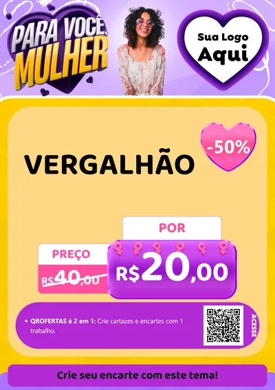 Modelo de Cartaz para Cartaz A4 Vertical com o tema Para Você, Mulher para Ferragens