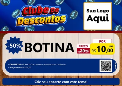 Modelo de Cartaz para Cartaz A4 Horizontal com o tema Clube de Descontos para Agropecuária