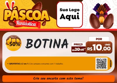 Modelo de Cartaz para Cartaz A4 Horizontal com o tema Páscoa Fantástica para Agropecuária