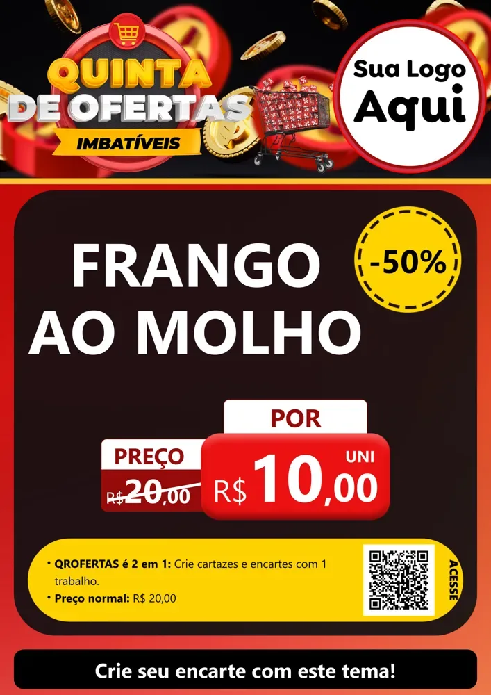 Modelo de Cartaz para Cartaz A4 Vertical com o tema Quinta de Ofertas Imbatíveis para Restaurante