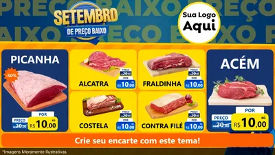 Modelo de TV para TV Horizontal com o tema Setembro De Preço Baixo para Açougue