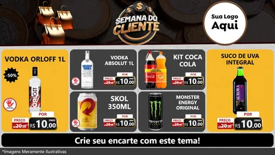Modelo de TV para TV Horizontal com o tema Semana do Cliente para Distribuidora de bebidas