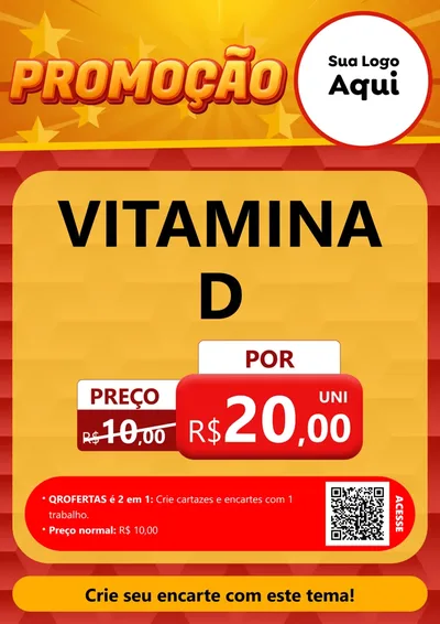Modelo de Cartaz para Cartaz A4 Vertical com o tema Promoção para Farmácia