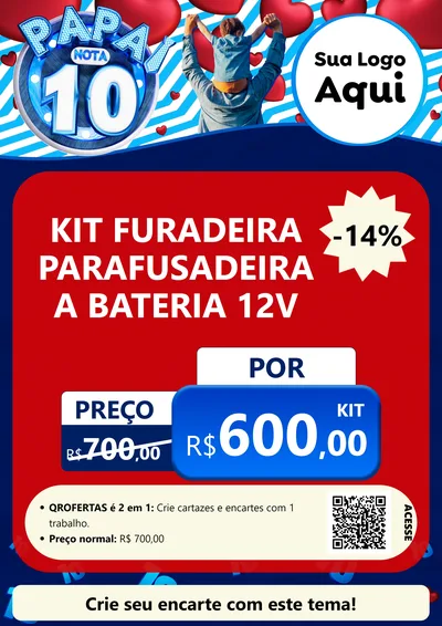Modelo de Cartaz para Cartaz A4 Vertical com o tema Papai Nota 10 para Maquinas e Ferramentas