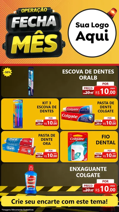 Modelo de TV para TV Vertical com o tema Operação Fecha Mês para Higiene Pessoal