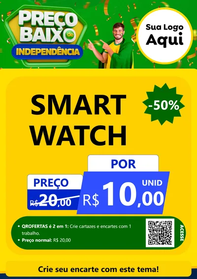 Modelo de Cartaz para Cartaz A4 Vertical com o tema Preço Baixo de Independência para Informática