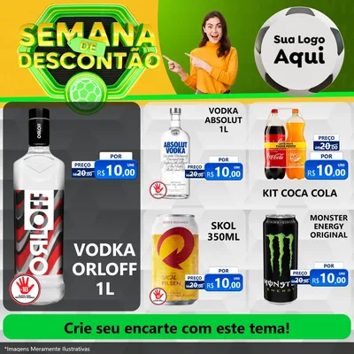 Modelo de Rede Social para Feed Facebook com o tema Semana de Descontão - Copa para Distribuidora de bebidas