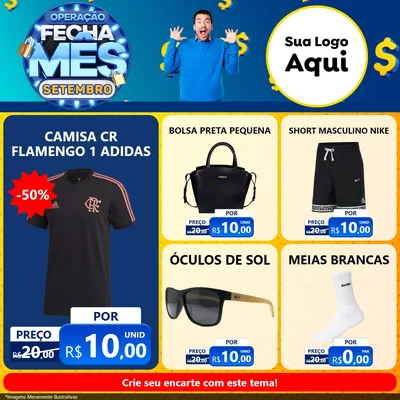 Modelo de Rede Social para Feed Facebook com o tema Operação Fecha Mês Setembro para Roupas e acessórios
