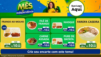 Modelo de TV para TV Horizontal com o tema Mês da Independência para Restaurante
