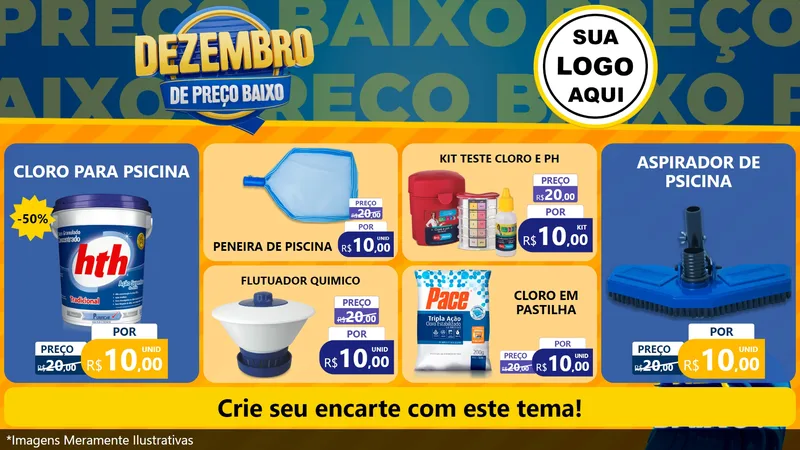 Modelo de TV para TV Horizontal com o tema Dezembro de Preço Baixo para Produtos para Piscina