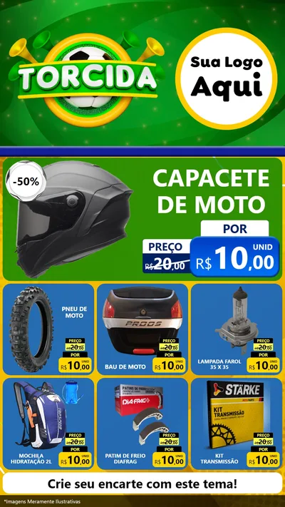 Modelo de Rede Social para Stories com o tema Torcida para Moto peças