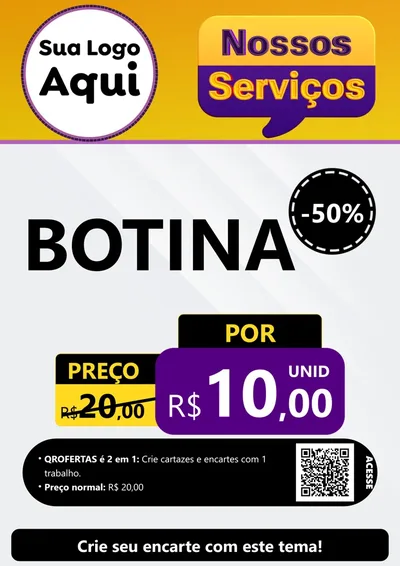 Modelo de Cartaz para Cartaz A4 Vertical com o tema Nossos Serviços para Agropecuária